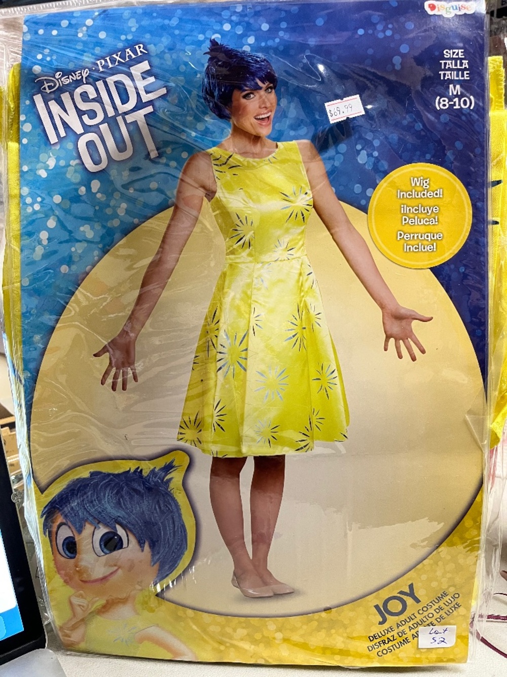 Adult Costume Disney Pixar Inside Out JOY   Size M (8-10)